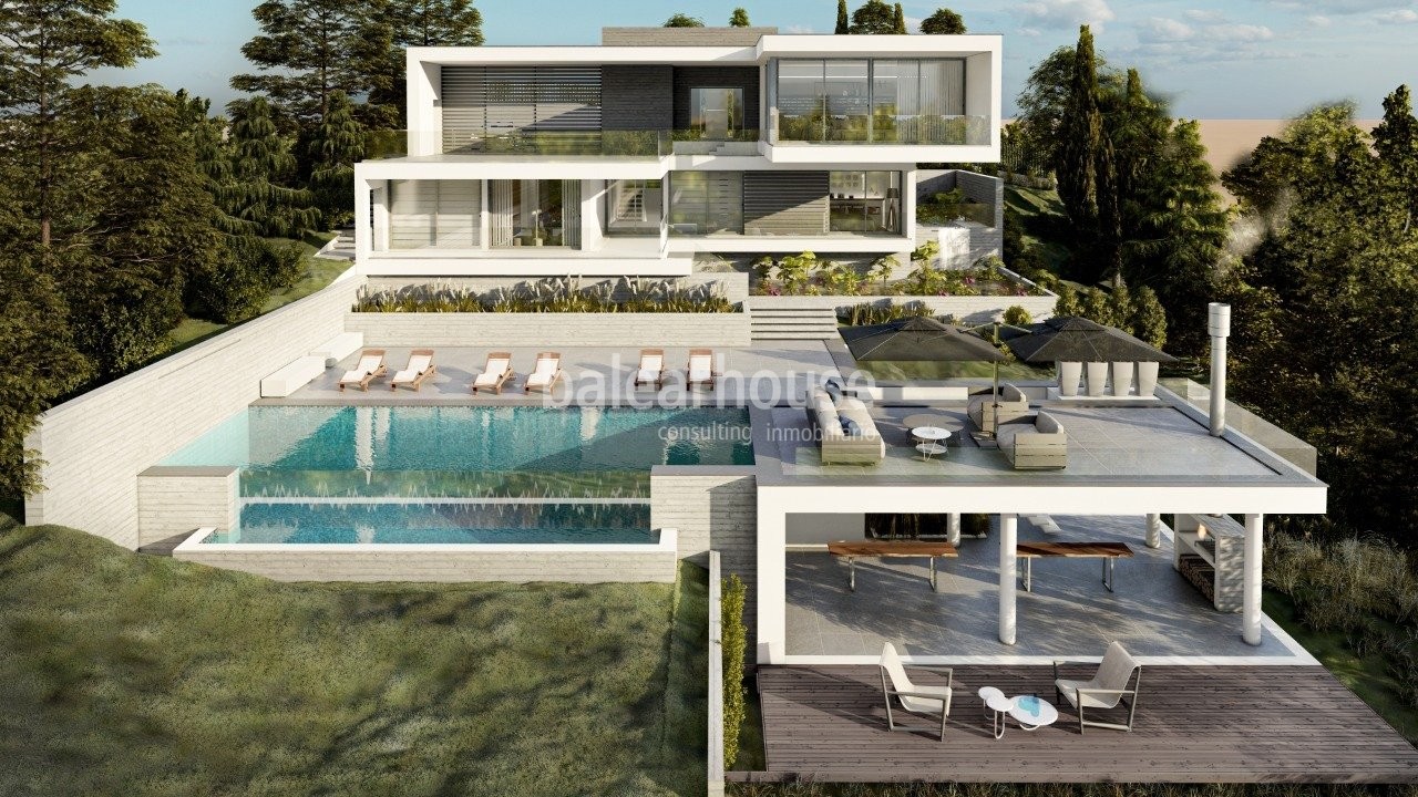 Excellent plot of land with views to the bay of Palma in the green and quiet surroundings of Bunyola
