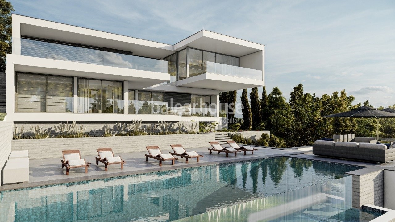Excellent plot of land with views to the bay of Palma in the green and quiet surroundings of Bunyola