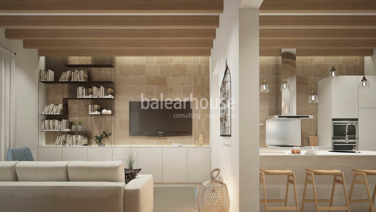 Tradition and design in this new construction apartment privilegedly located in Santa Catalina.