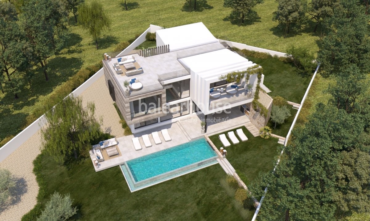 Proyecto de obra nueva que ofrece una contemporánea vivienda con vistas al mar en Cala Falcó