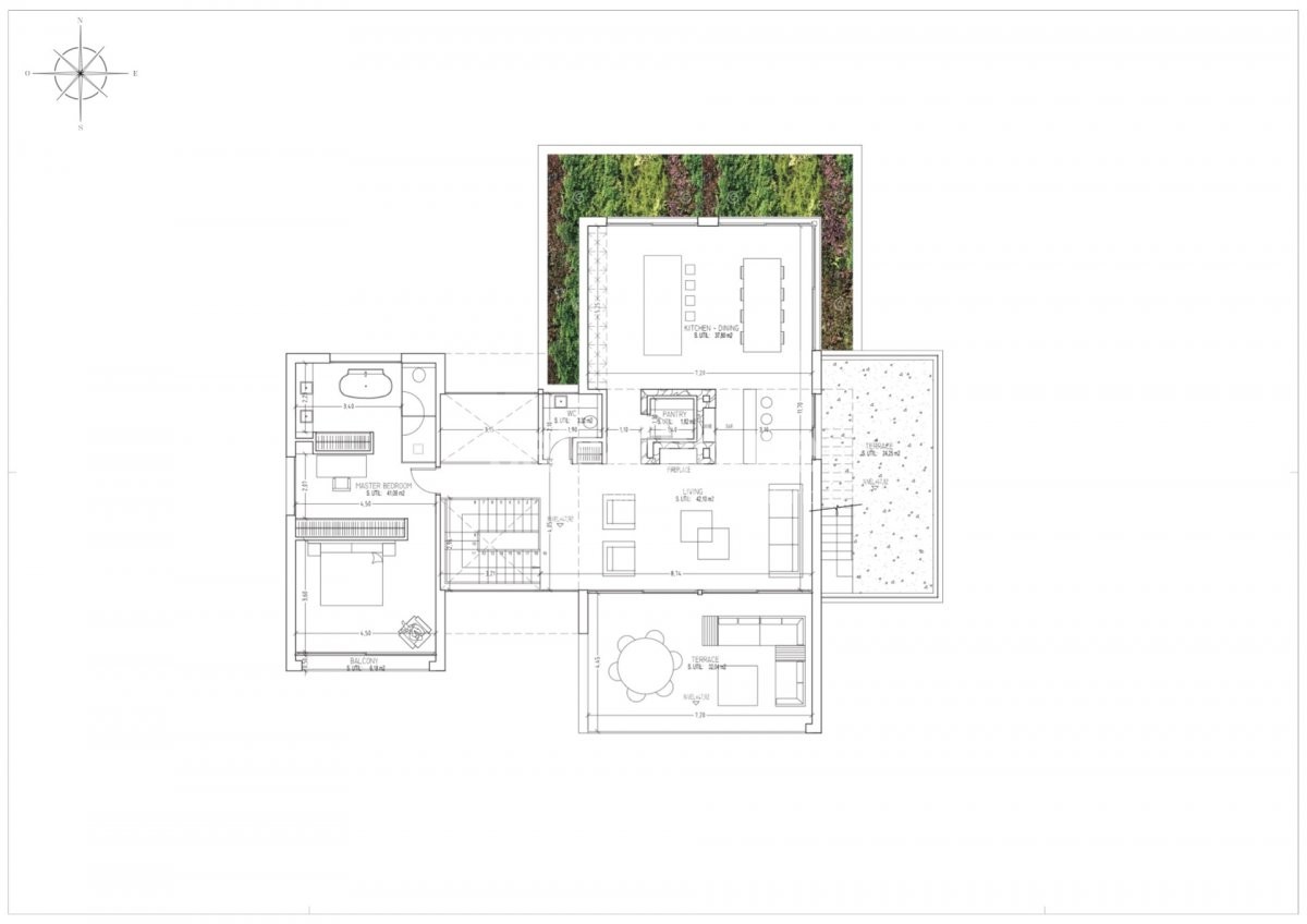 Proyecto de obra nueva que ofrece una contemporánea vivienda con vistas al mar en Cala Falcó