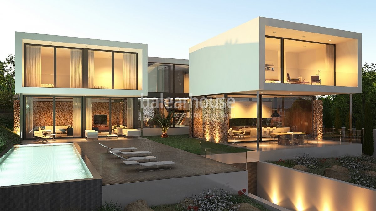 New and avant-garde housing project with pool, garden and sea views in the exclusive Sol de Mallorc