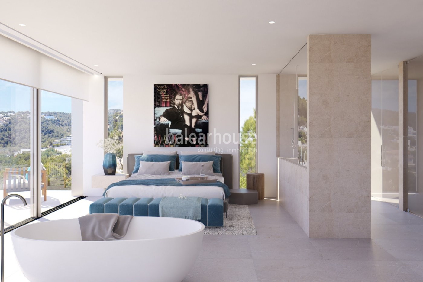 Spektakuläre neu gebaute moderne Villa mit Meerblick in Costa den Blanes