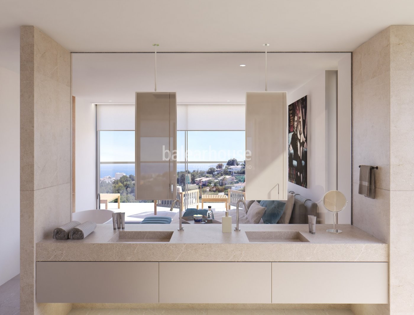 Spektakuläre neu gebaute moderne Villa mit Meerblick in Costa den Blanes