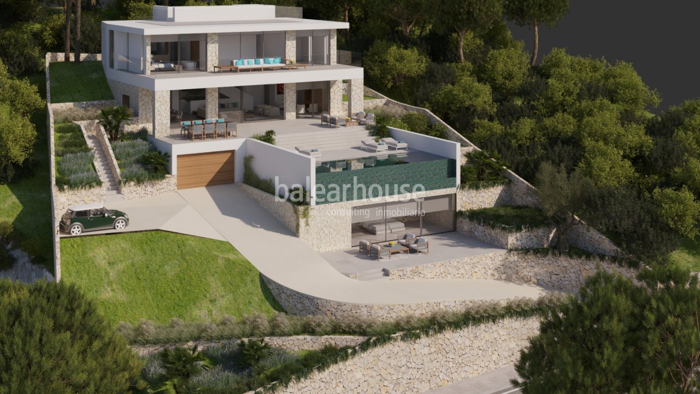Espectacular villa moderna de nueva construcción con vistas al mar en Costa den Blanes