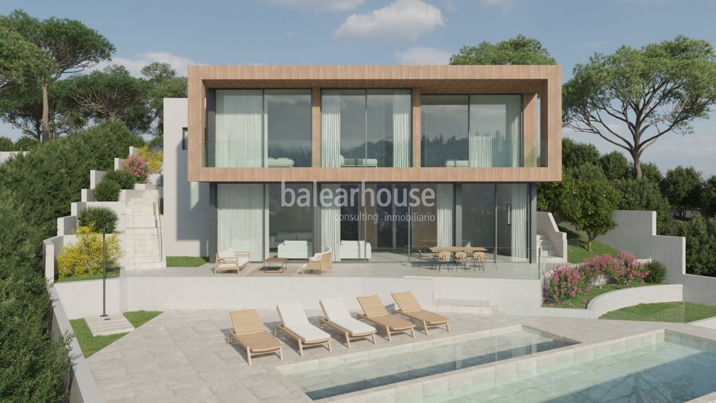 Fantástico proyecto de moderna villa en Costa de la Calma abierta al mar y a todo el bello entorno.