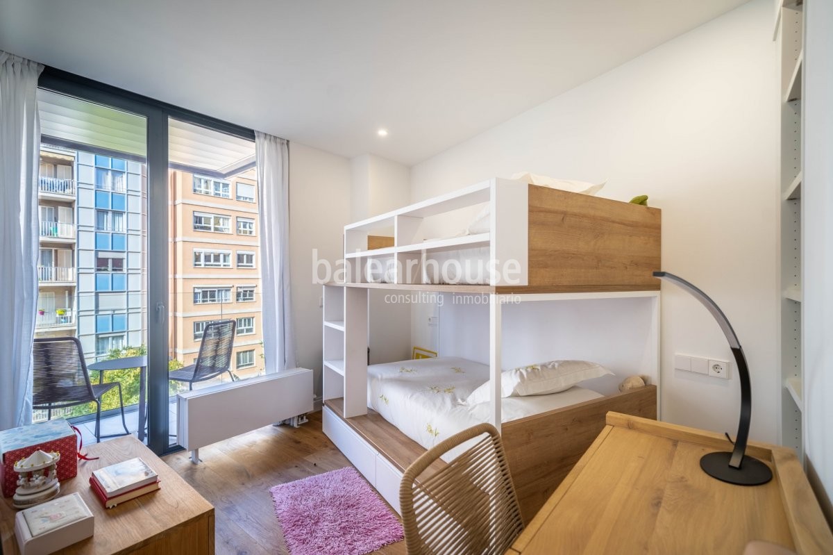 Excelente piso a estrenar lleno de luz, diseño y altas calidades en el centro de Palma.