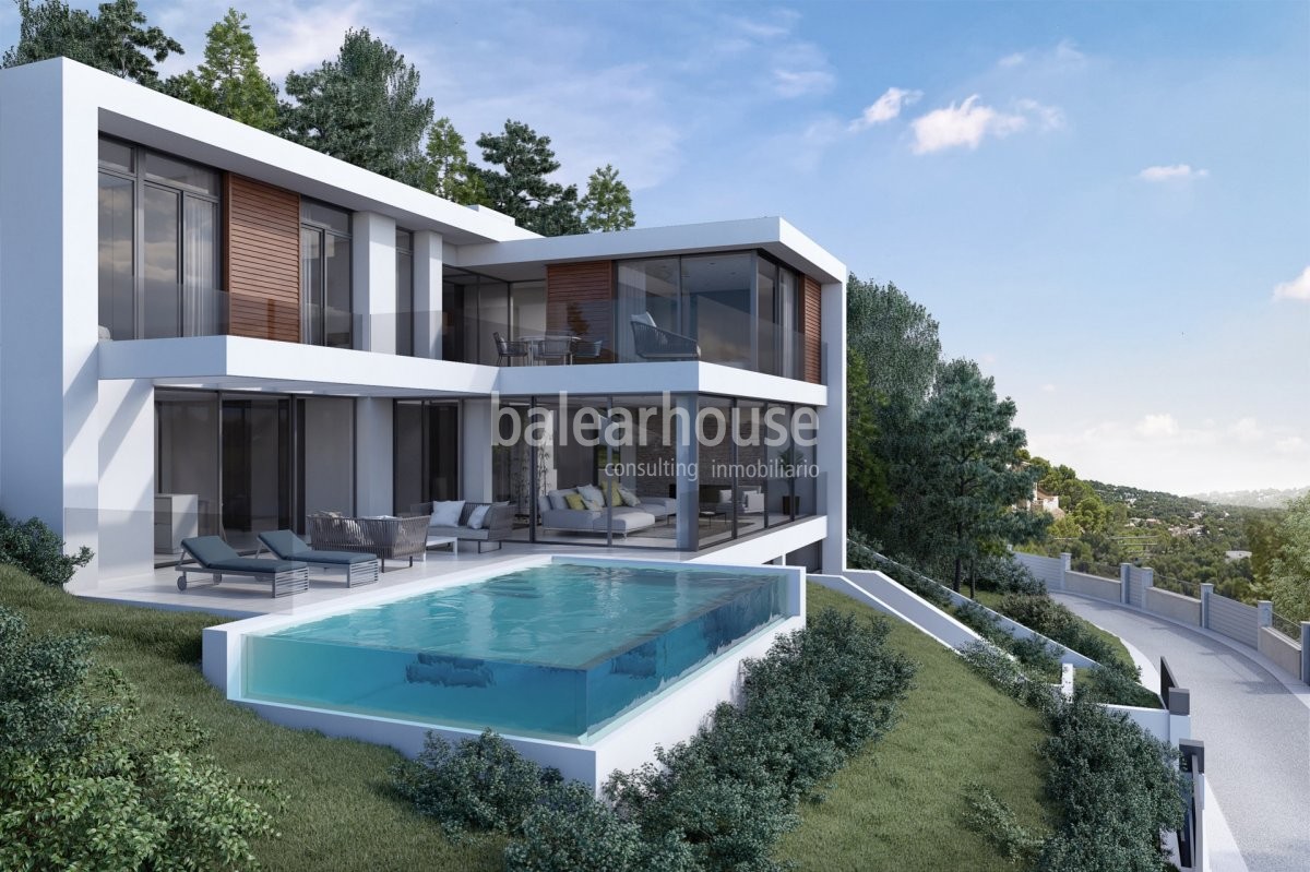 Estupendo solar que funciona como un gran mirador al verde entorno de Costa d’en Blanes