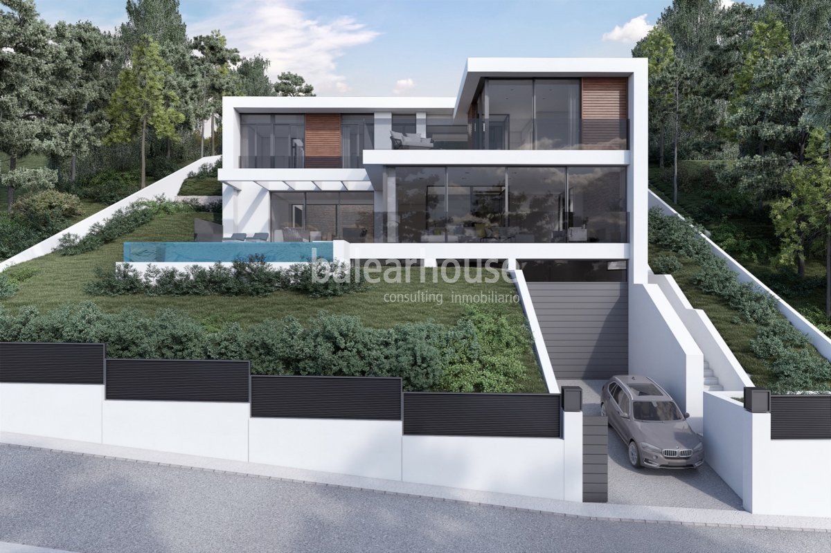 Estupendo solar que funciona como un gran mirador al verde entorno de Costa d’en Blanes