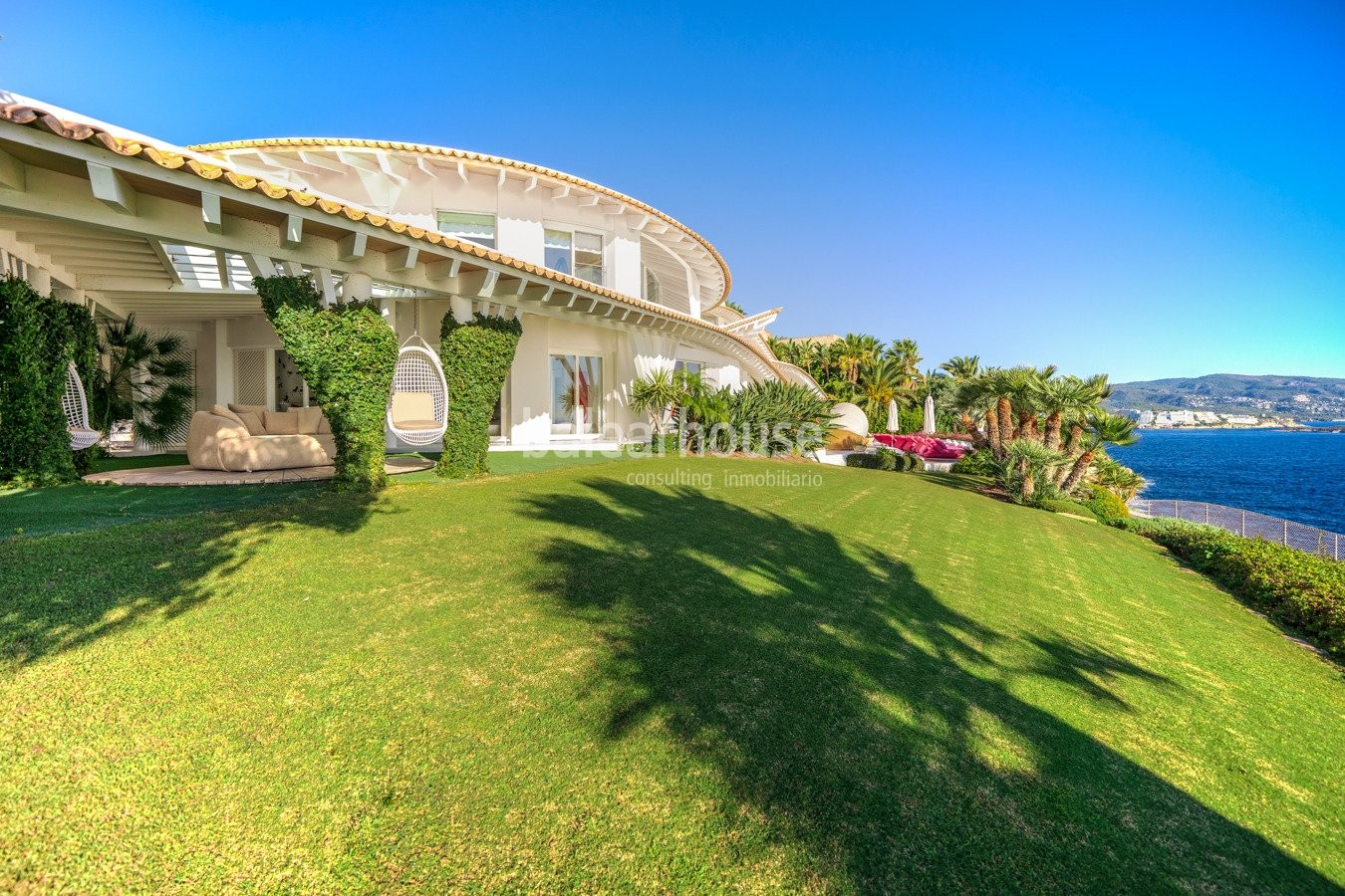 Remarkable architecture and incredible views from this iconic villa with direct sea access.