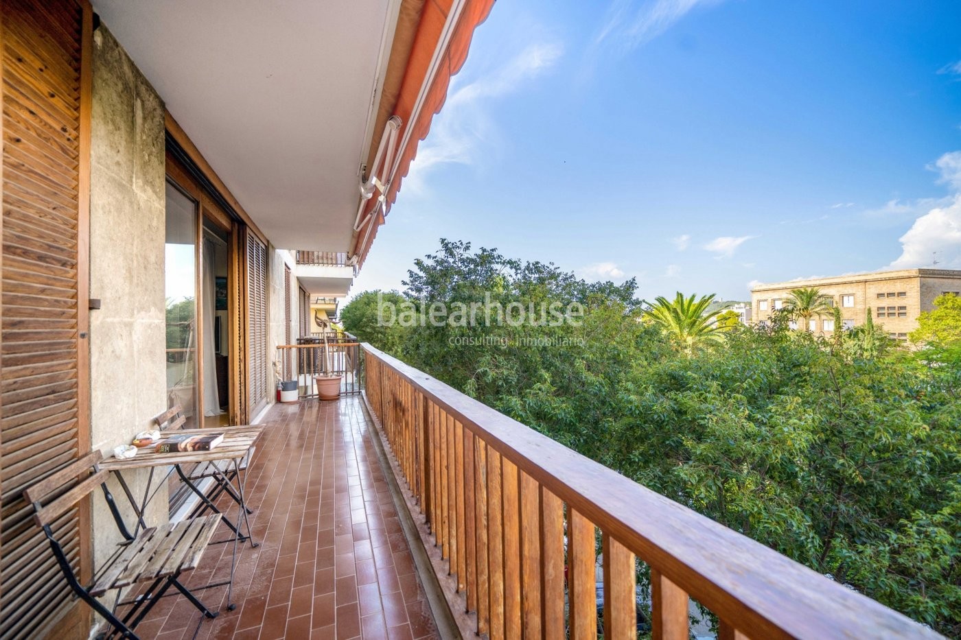 Gran piso inundado de luz que se asoma a todo el esplendor del Paseo Mallorca en Palma.