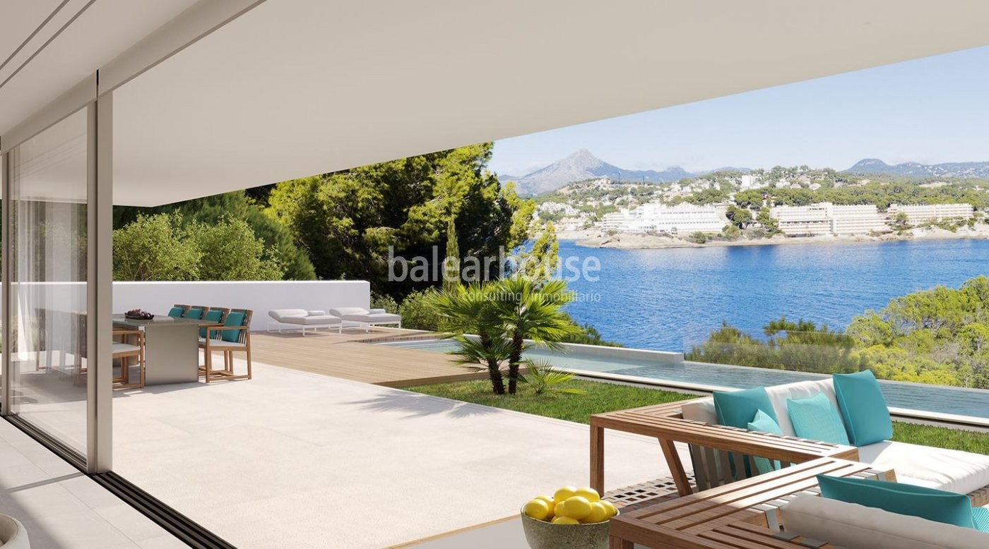 Magnífica villa contemporánea de obra nueva que disfruta de increíbles vistas al mar en Santa Ponsa.
