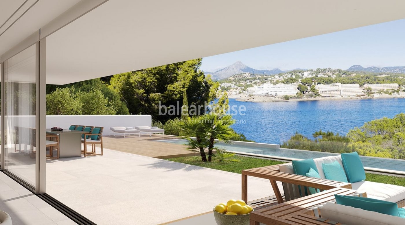 Prachtvolle zeitgenössische Neubauvilla mit atemberaubenden Meeresblicken in Santa Ponsa