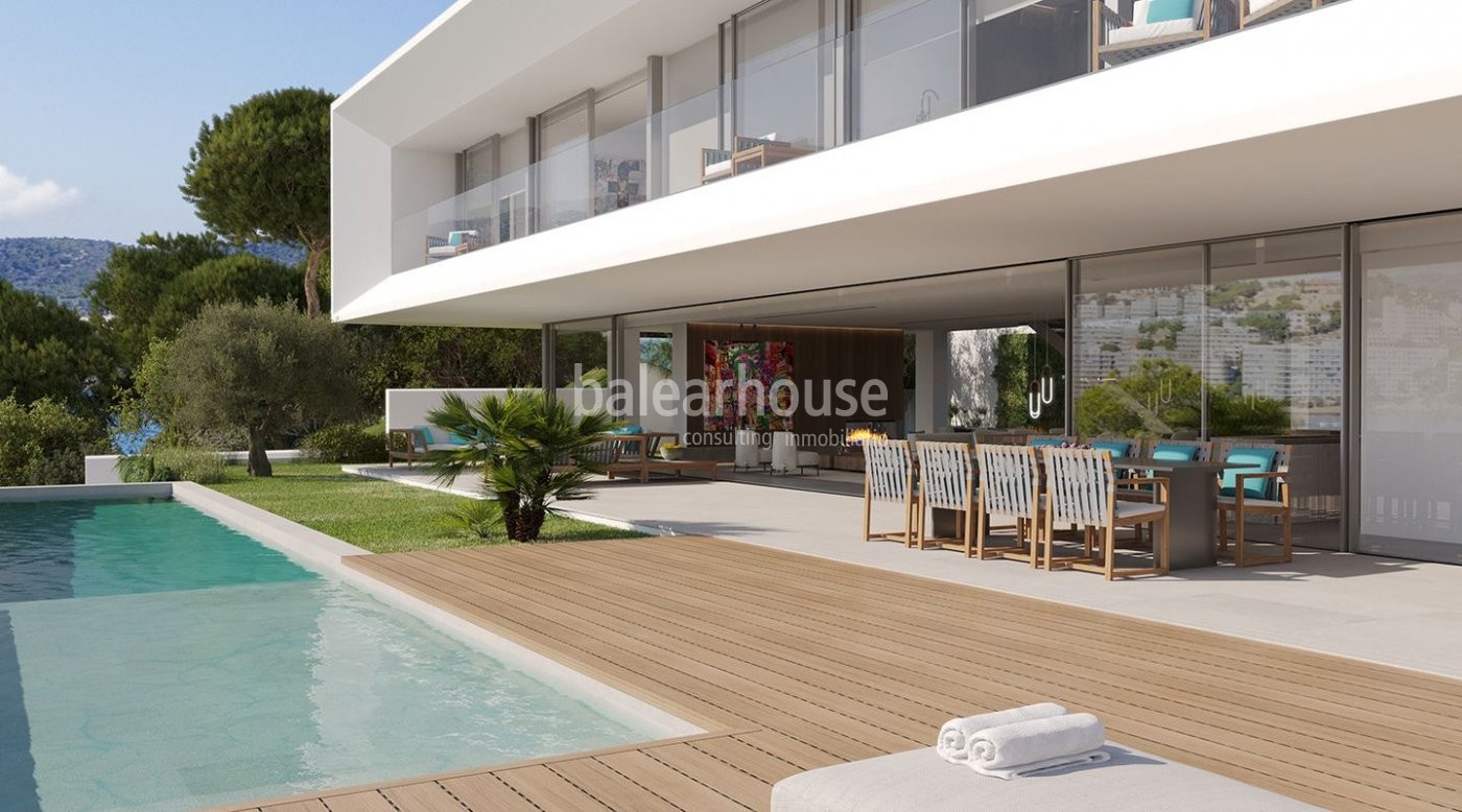 Magnificent newly built contemporary villa enjoying incredible sea views in Santa Ponsa.