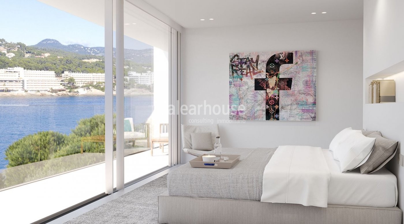 Prachtvolle zeitgenössische Neubauvilla mit atemberaubenden Meeresblicken in Santa Ponsa