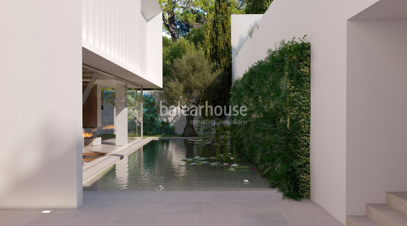 Prachtvolle zeitgenössische Neubauvilla mit atemberaubenden Meeresblicken in Santa Ponsa