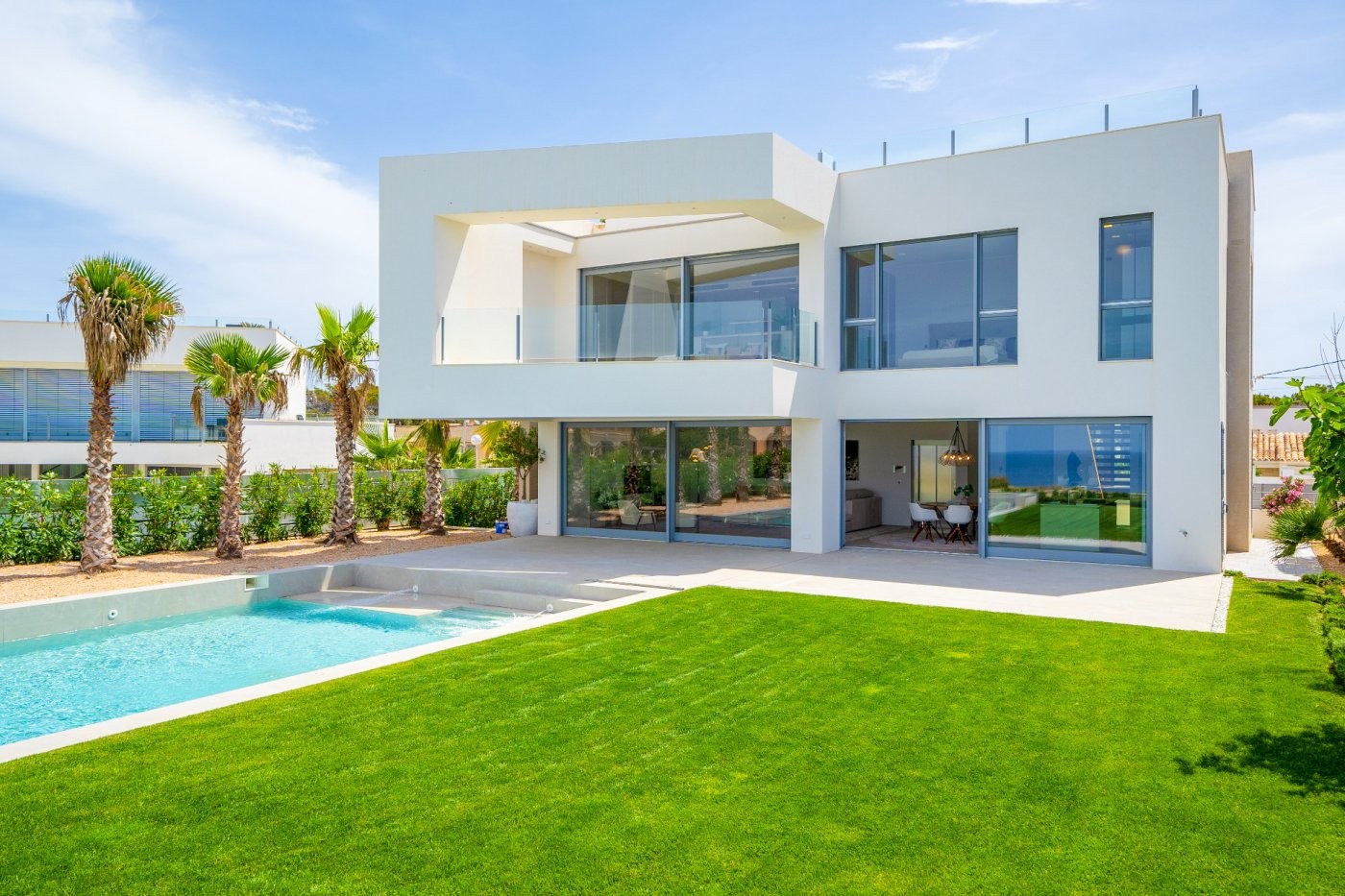 Newly built designer villa on the seafront very close to Port Adriano