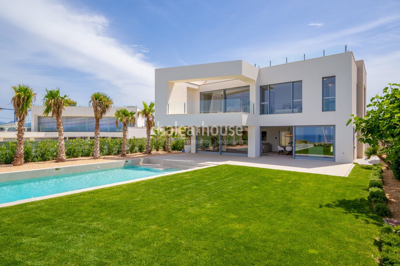 Newly built designer villa on the seafront very close to Port Adriano