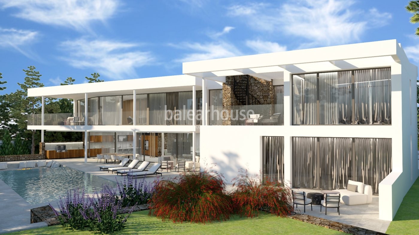 New build: Large villa with a contemporary design in the beautiful surroundings of Nova Santa Ponsa.
