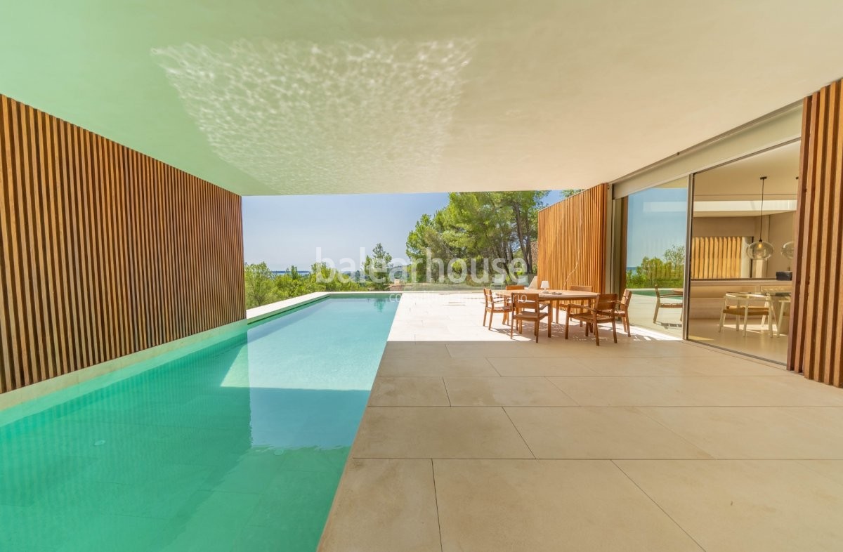 Lujo, vistas al mar y golf se unen en esta magnífica villa de diseño contemporáneo en Son Vida.