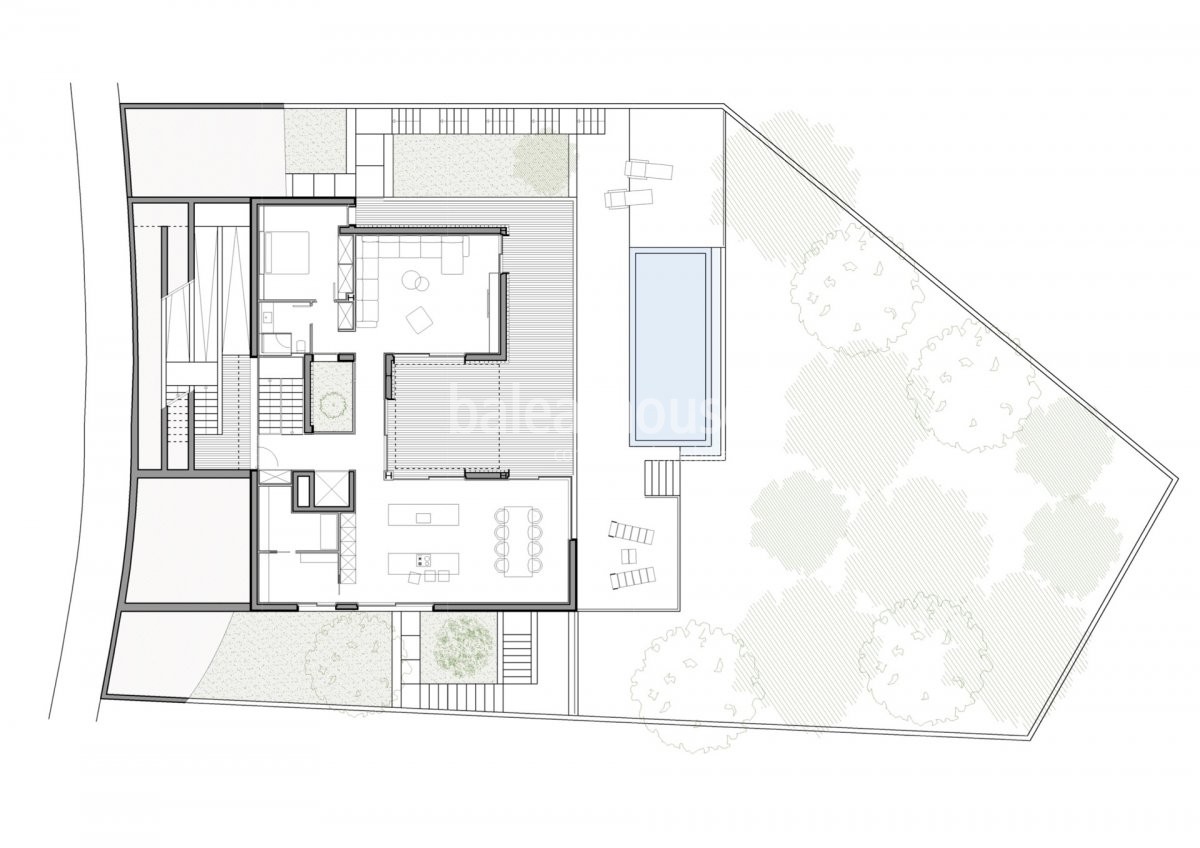 Neue und zeitgemäße Villa in Neubau, die maximales Wohlbefinden an der Costa d'en Blanes bietet.