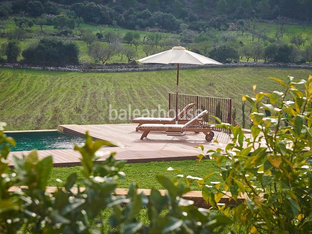 Beautifully renovated traditional farmhouse looking out onto the green valley in Artá.