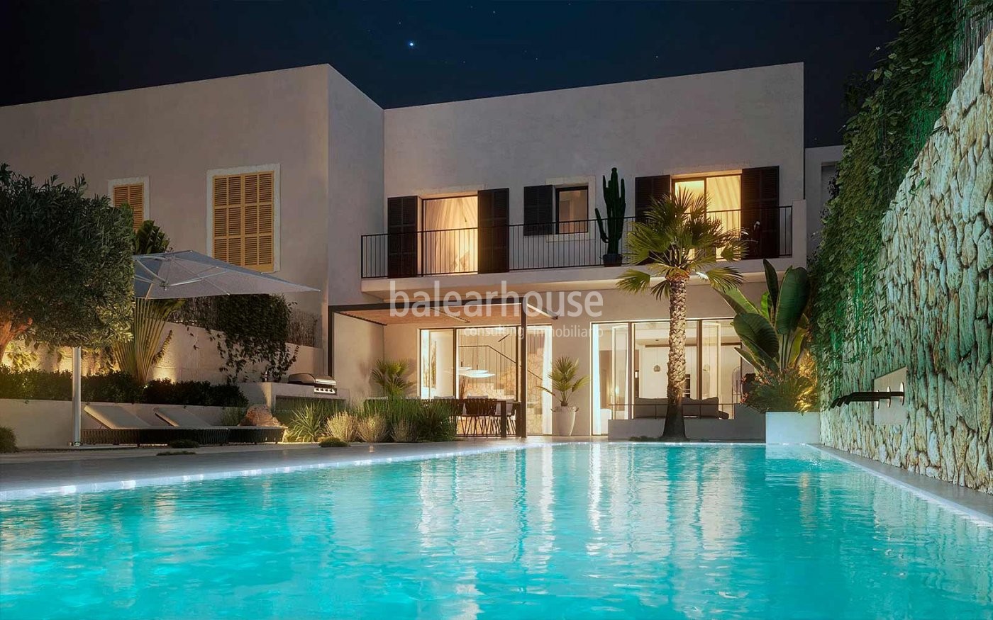 Proyecto de casa de pueblo espectacular con piscina en Ses Salines