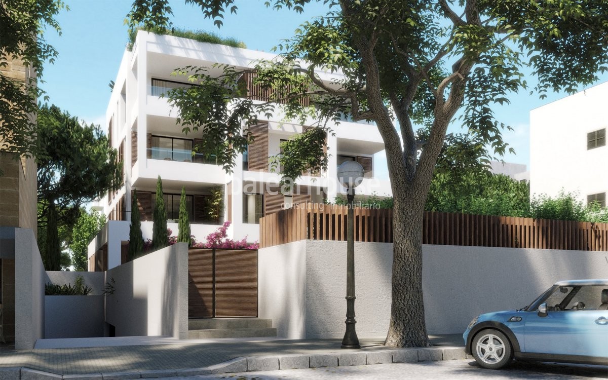 Modernes Neubauprojekt in einer ruhigen und grünen Umgebung von Palma, in der Sie wohnen möchten