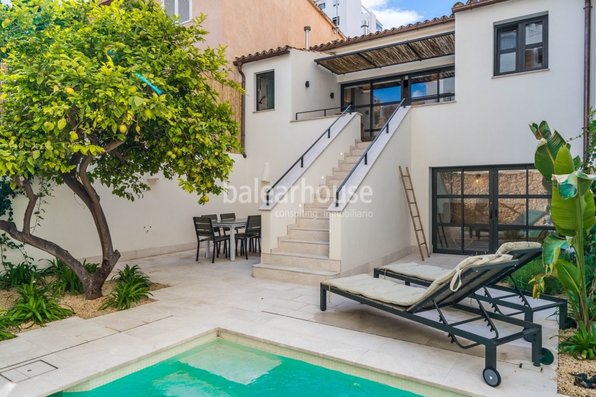 Brand new current design house in the center of Palma with pool, terraces and tourist license