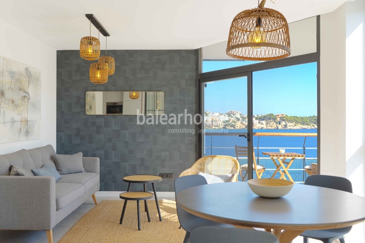 Fantástico apartamento frente al mar con terraza, piscina y acceso directo a la playa.