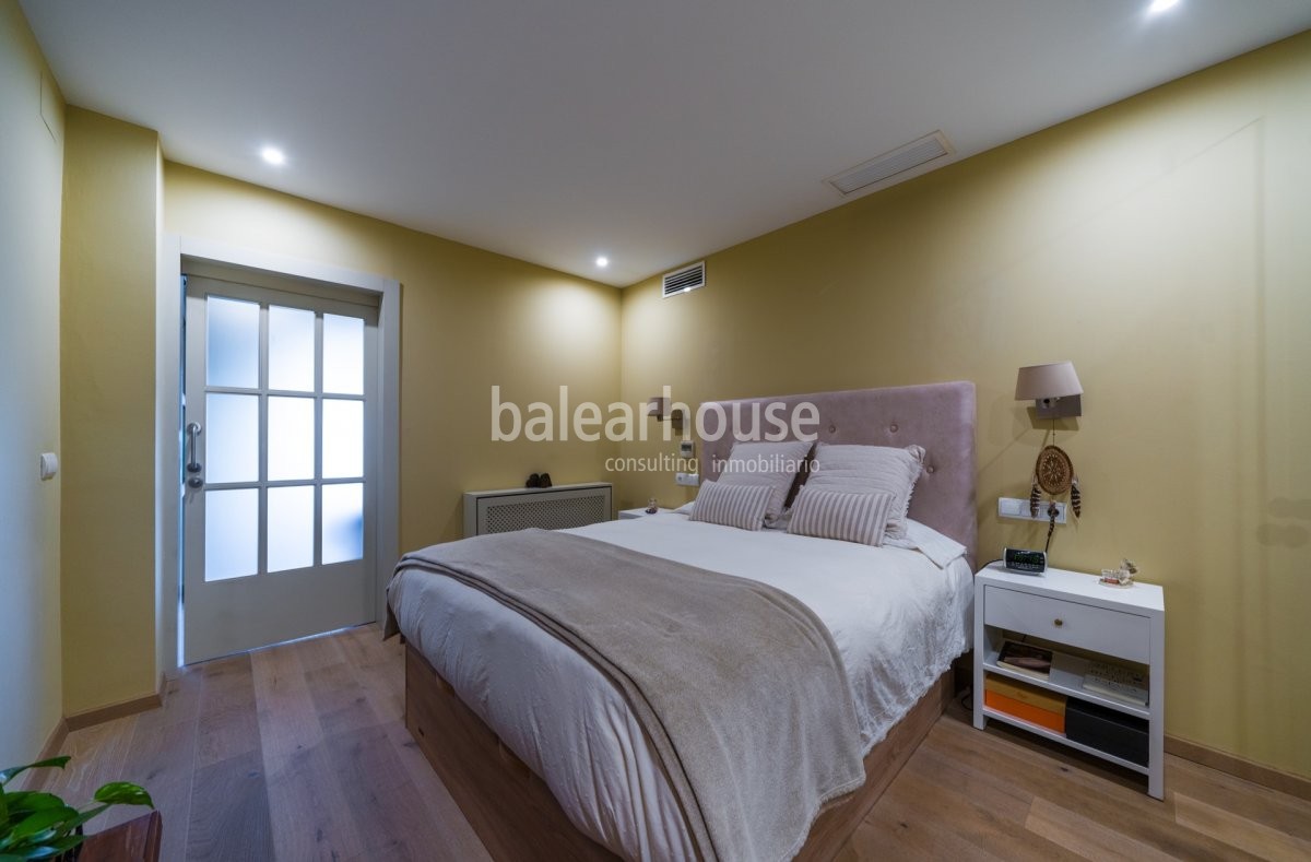 Innenausstattung, die den ganzen Glanz des Paseo Mallorca in dieser eleganten Wohnung widerspiegelt