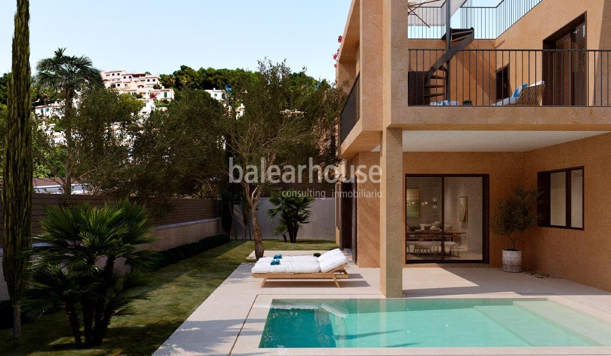 Calidad y bienestar en este proyecto de chalets cerca de preciosas playas en el este de Mallorca.