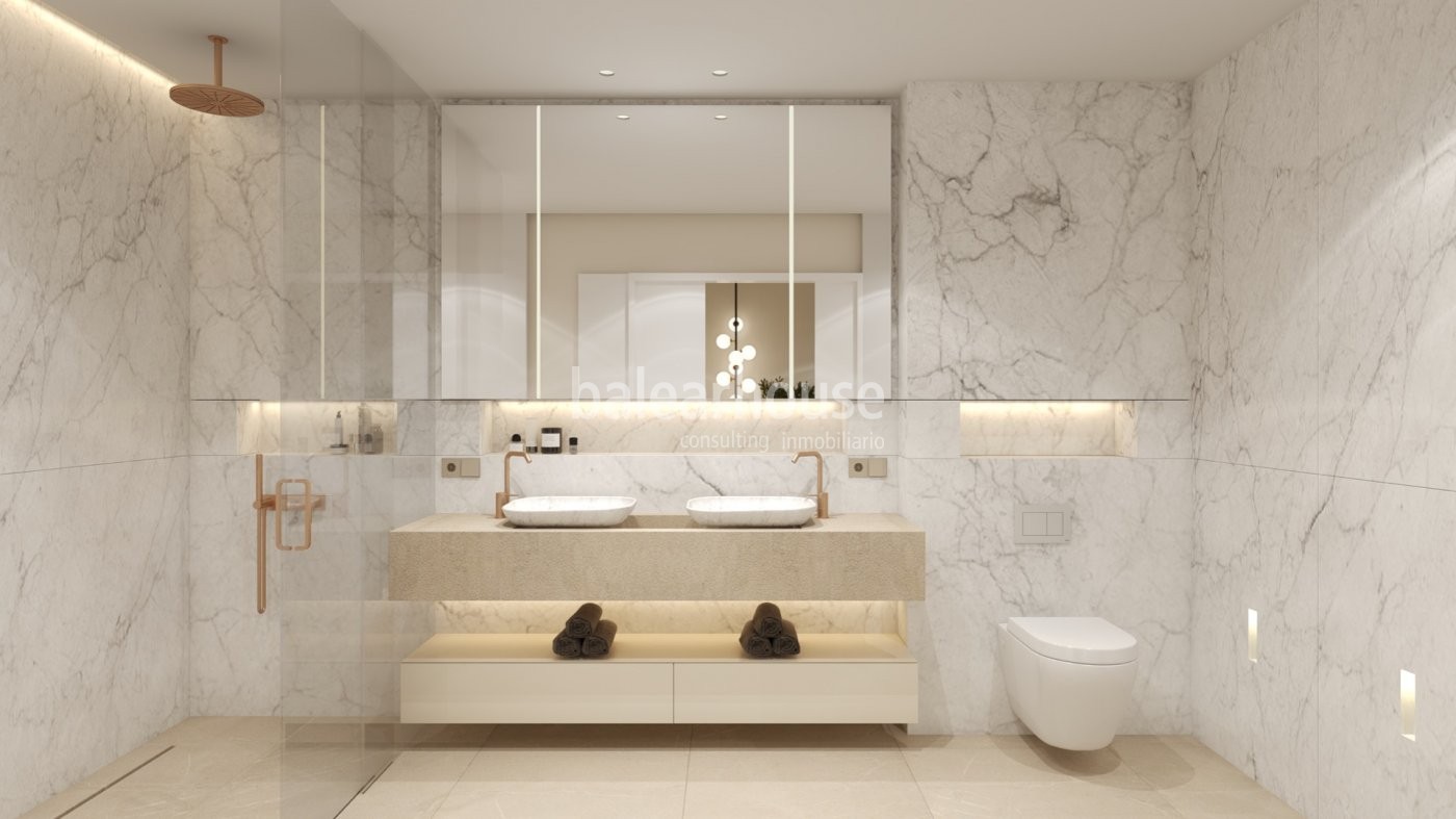 Magnificent palace floor with garden, modern and cosy, in the historic centre of Palma.