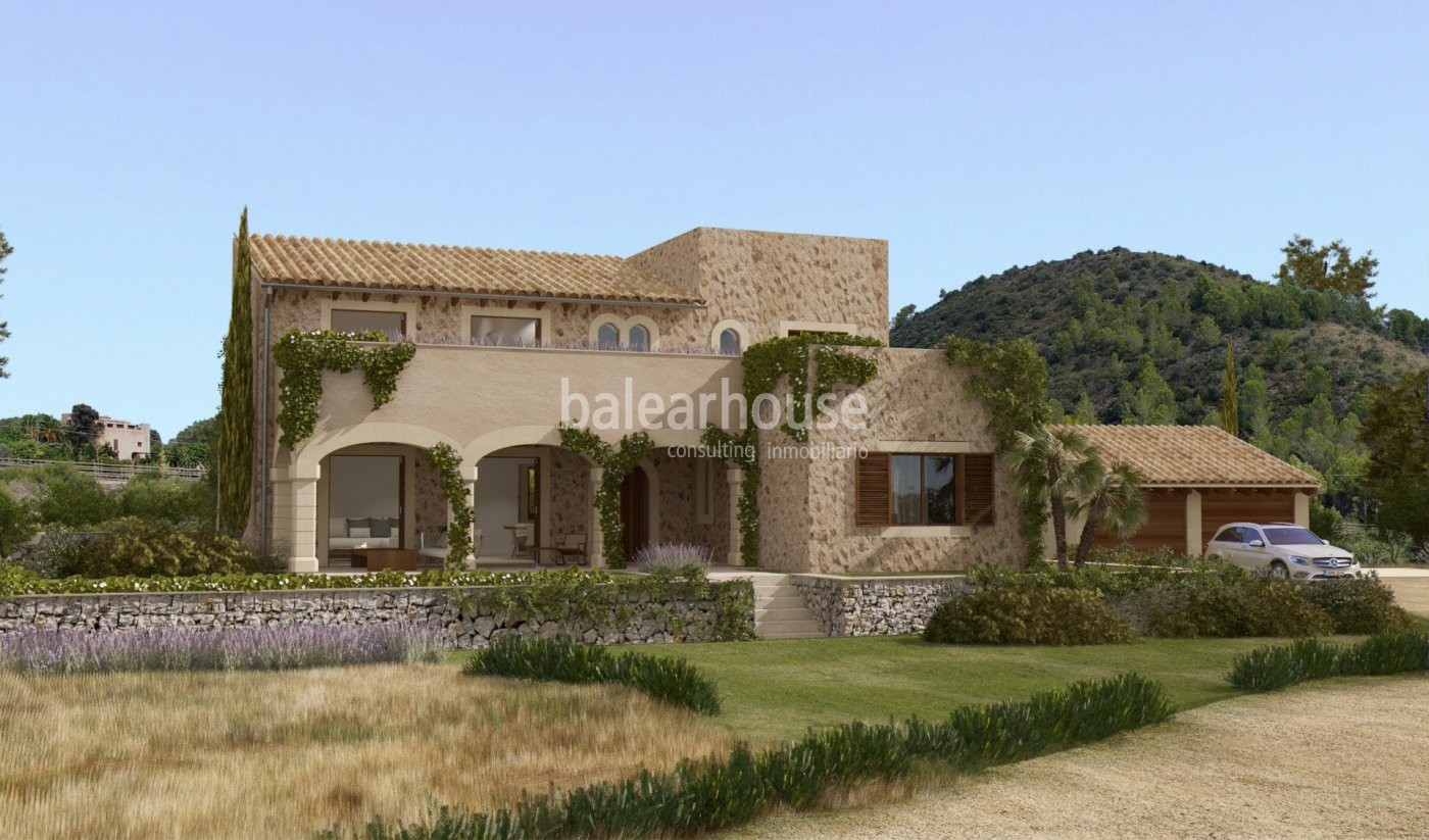 Preciosa finca de obra nueva junto al golf llena de luz, confort y cerca de playas en Son Servera.