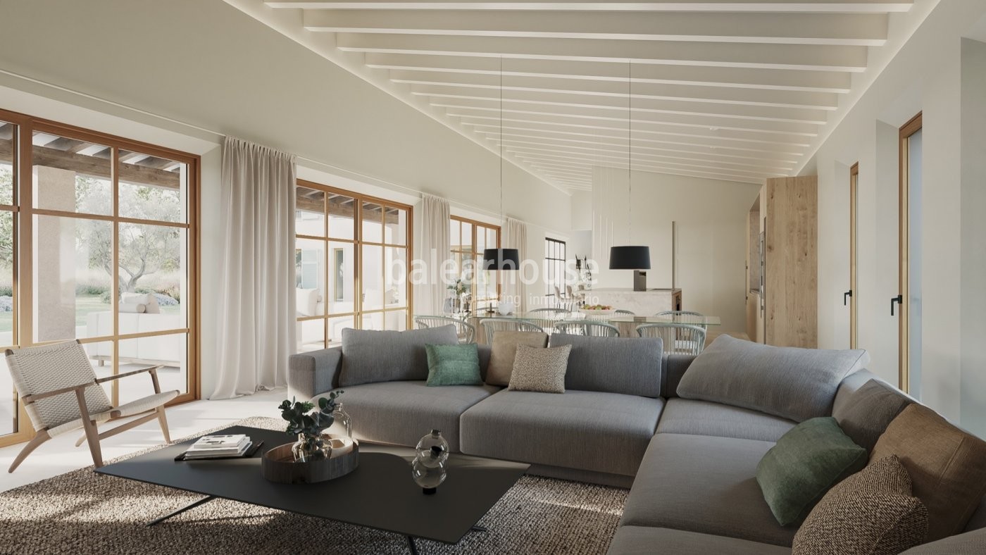 Impecable finca de obra nueva en Santanyí rodeada de naturaleza y confort cerca de preciosas playas