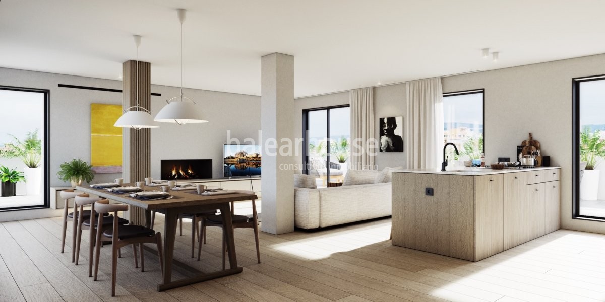 Excelente proyecto de ático con gran terraza que une diseño, calidad y confort en Palma.