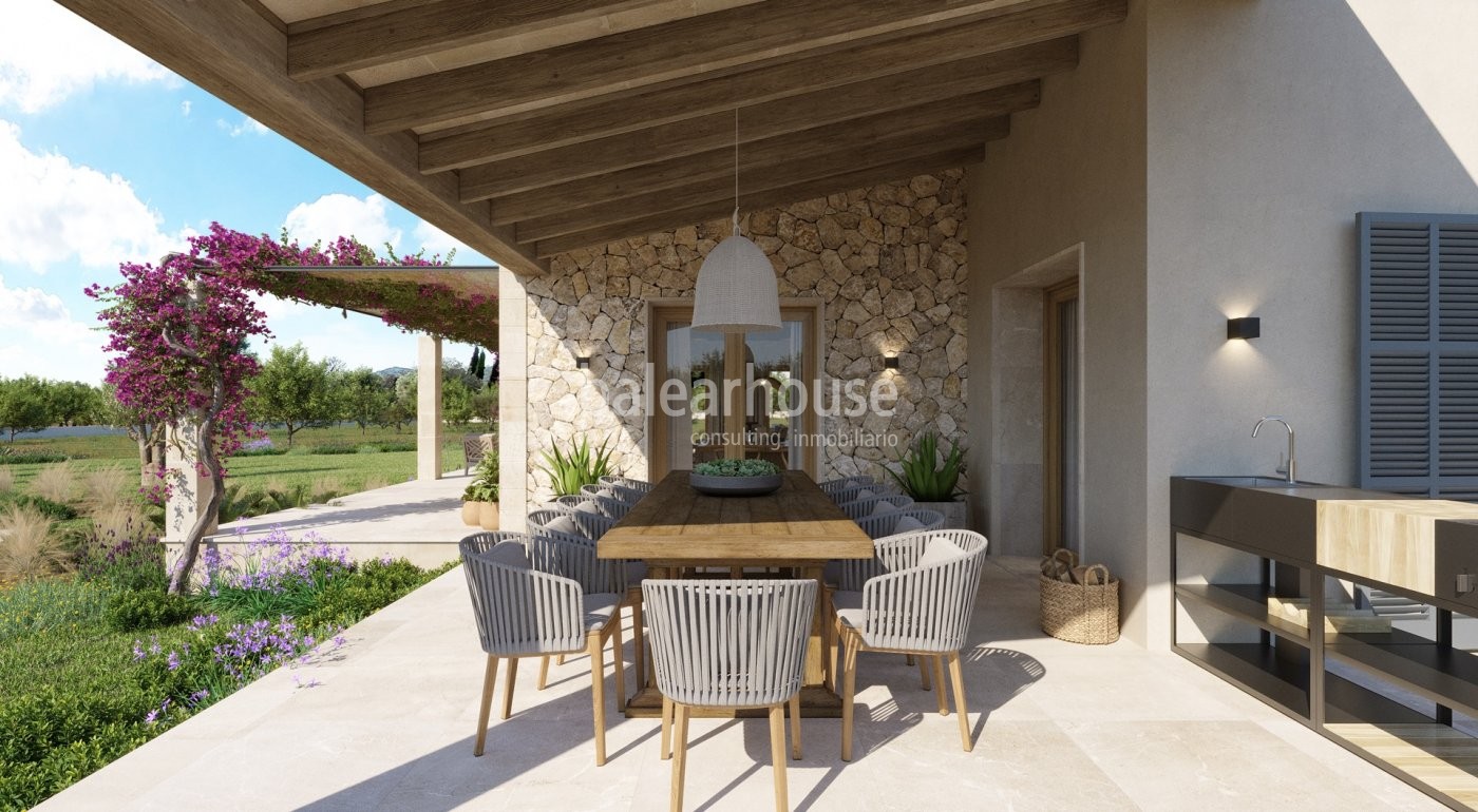 Privacidad y tranquilidad en esta finca de obra nueva con grandes espacios y preciosas vistas al mar