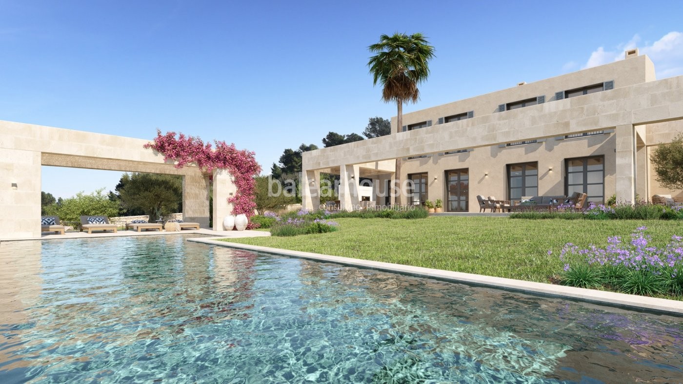Zeitgenössisches Design in dieser neuen Finca im Einklang mit der Natur in Santa Maria.