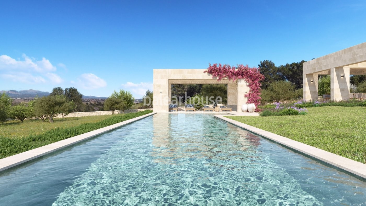 Zeitgenössisches Design in dieser neuen Finca im Einklang mit der Natur in Santa Maria.
