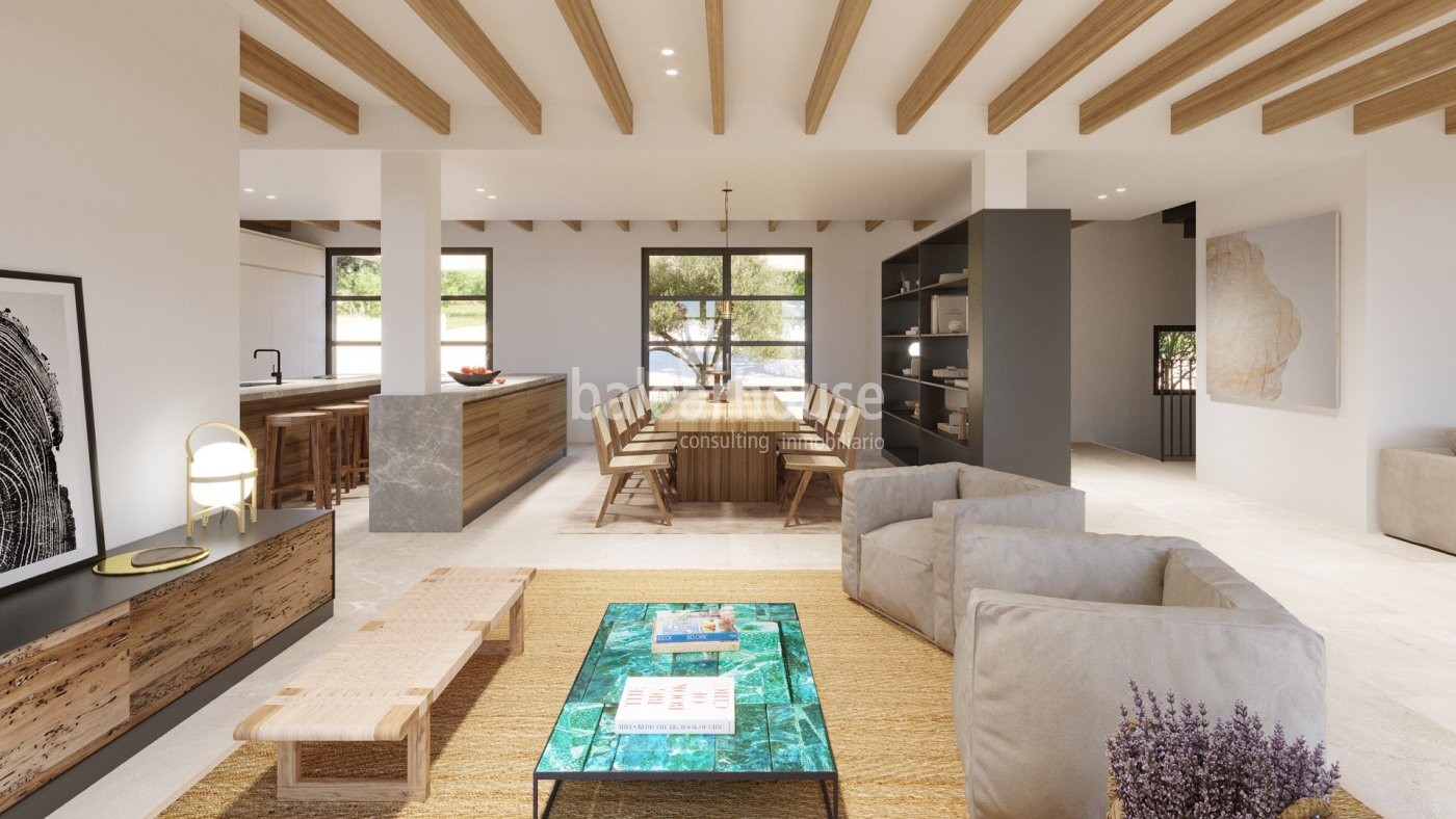 Zeitgenössisches Design in dieser neuen Finca im Einklang mit der Natur in Santa Maria.