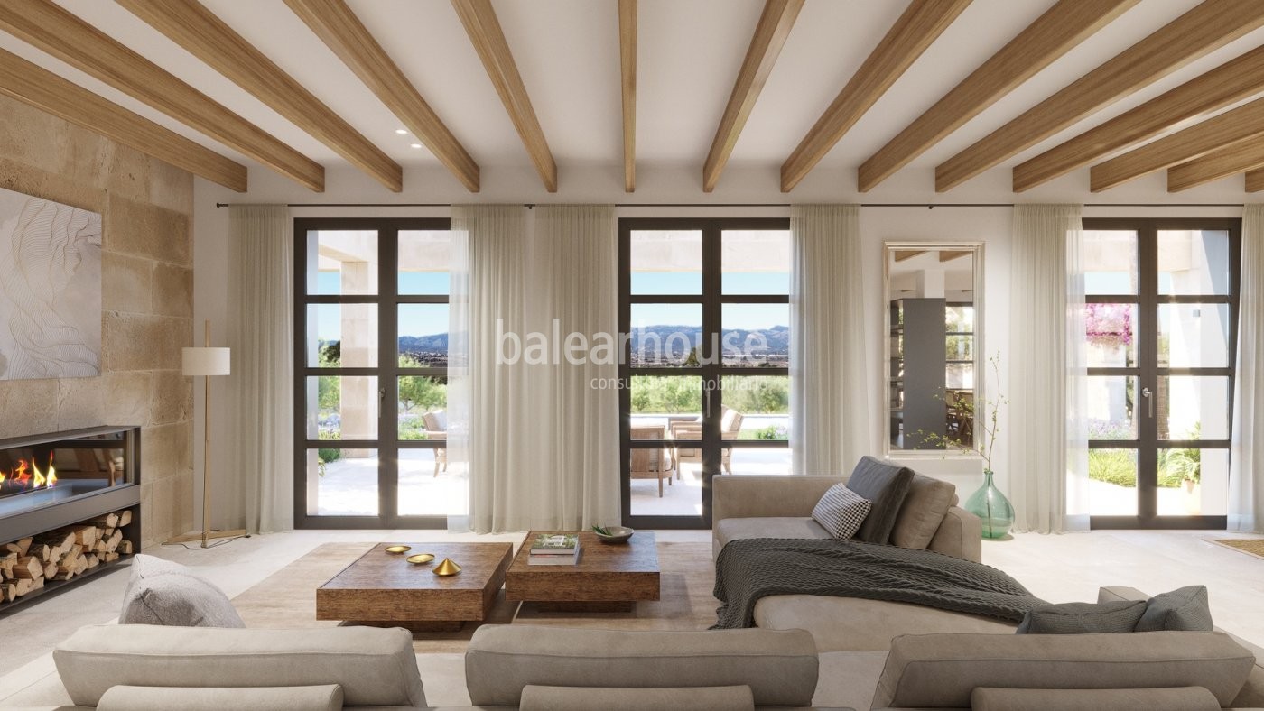 Zeitgenössisches Design in dieser neuen Finca im Einklang mit der Natur in Santa Maria.