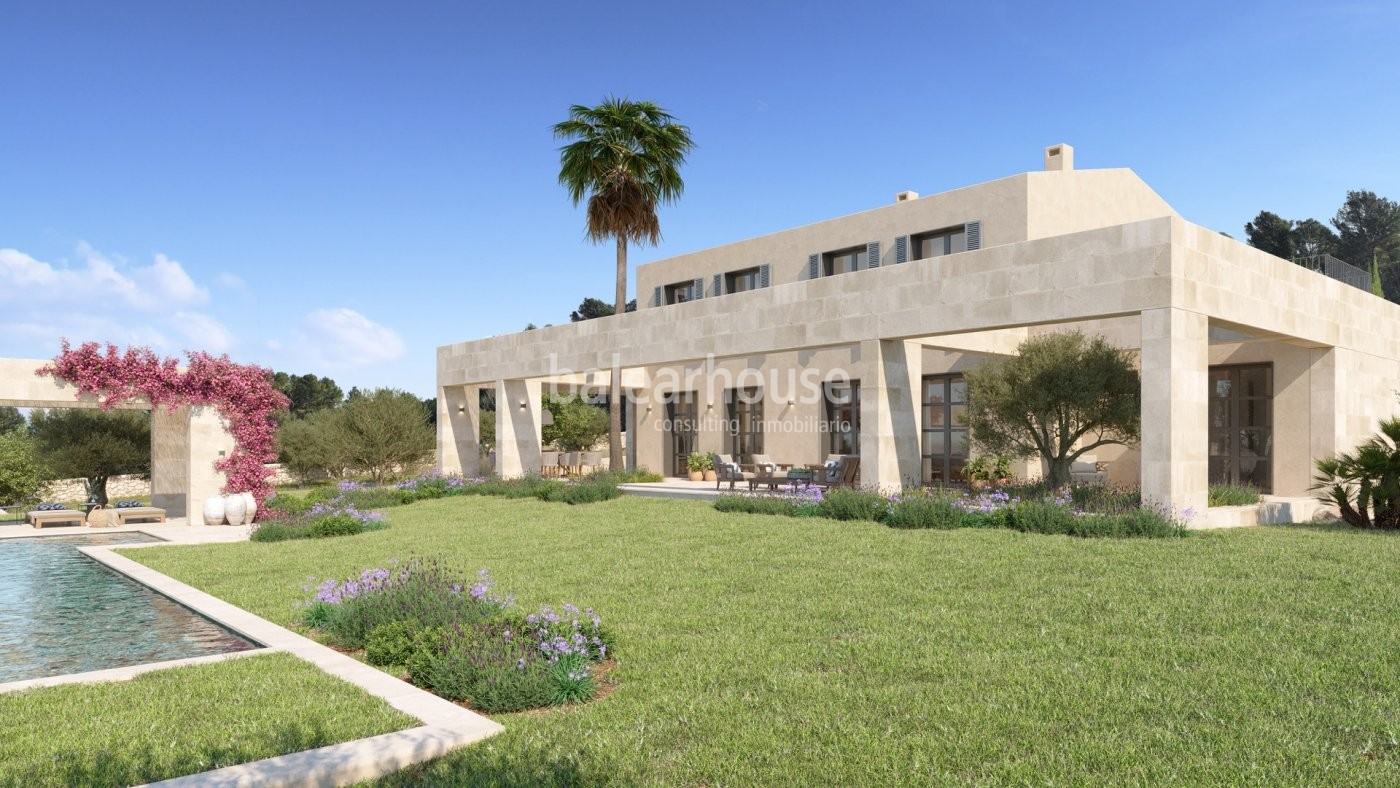 Zeitgenössisches Design in dieser neuen Finca im Einklang mit der Natur in Santa Maria.