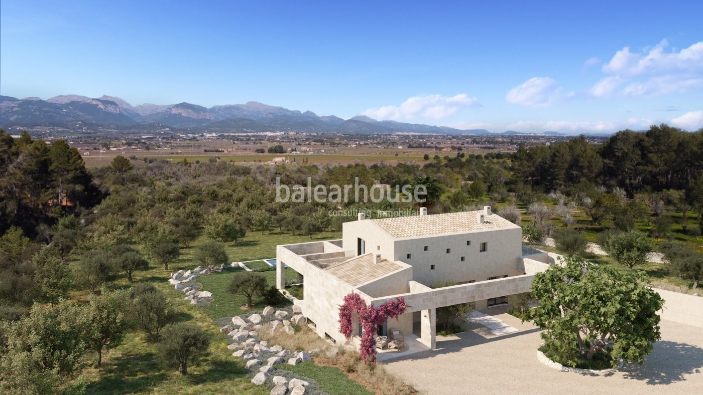 Zeitgenössisches Design in dieser neuen Finca im Einklang mit der Natur in Santa Maria.
