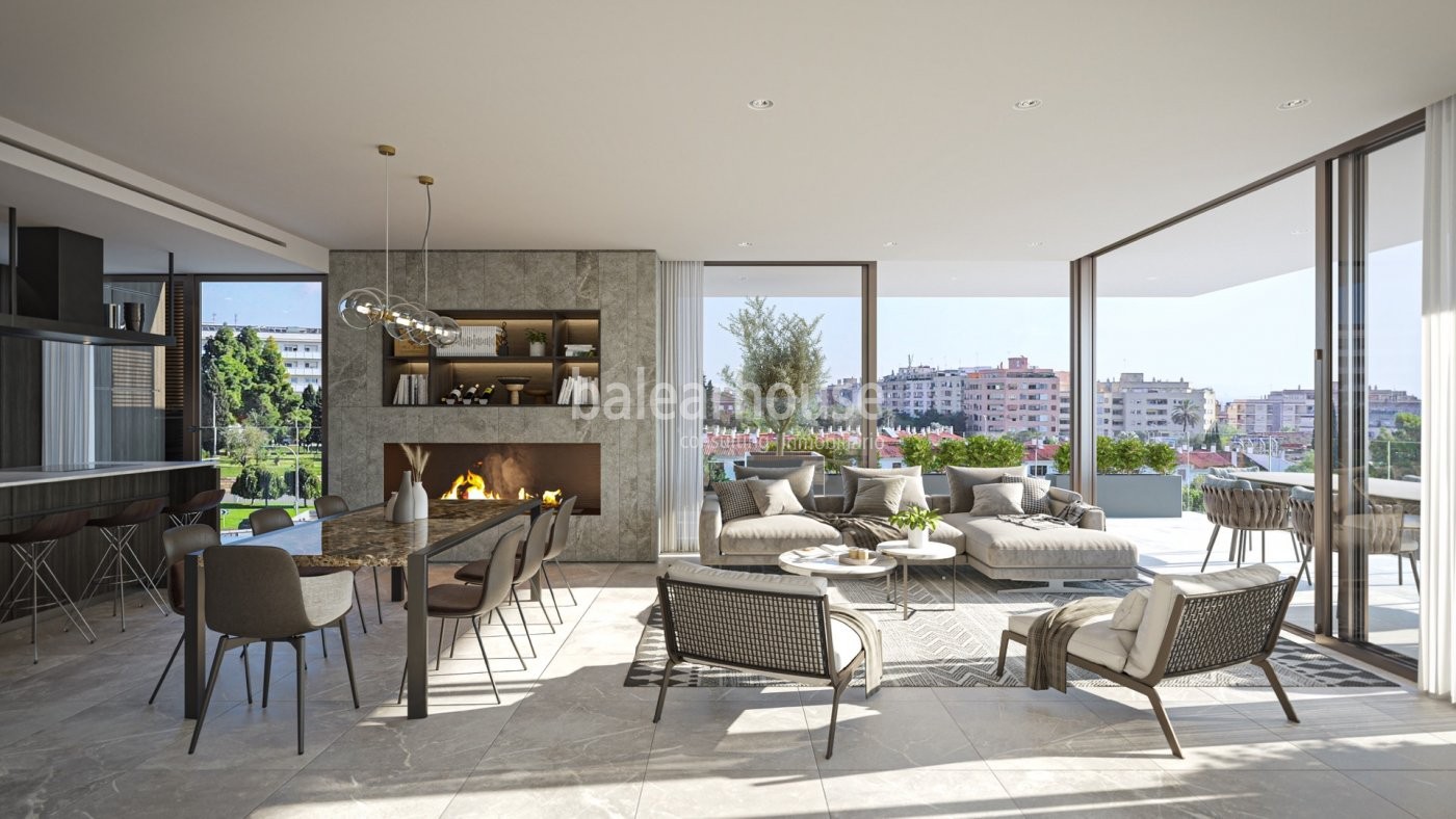Exclusive new-build ground floor apartments in Palma with exceptional architecture and design.