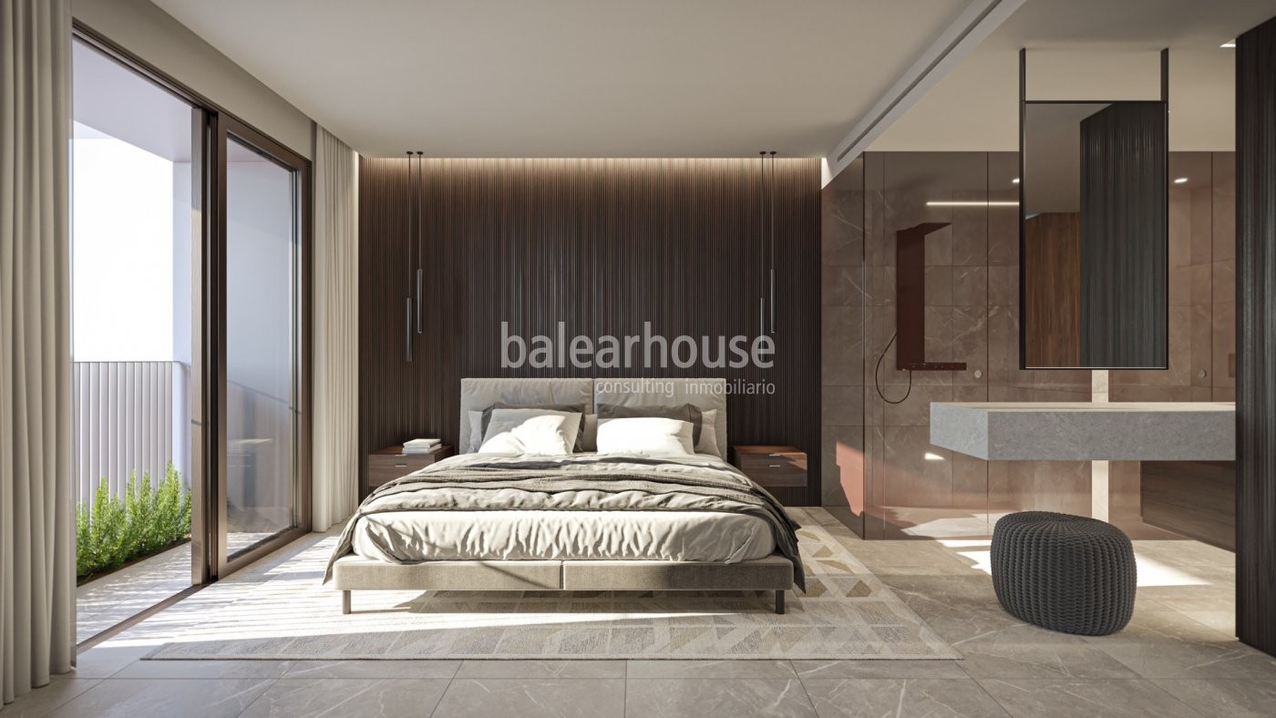 Exclusive new-build penthouses in Palma with exceptional architecture and design.