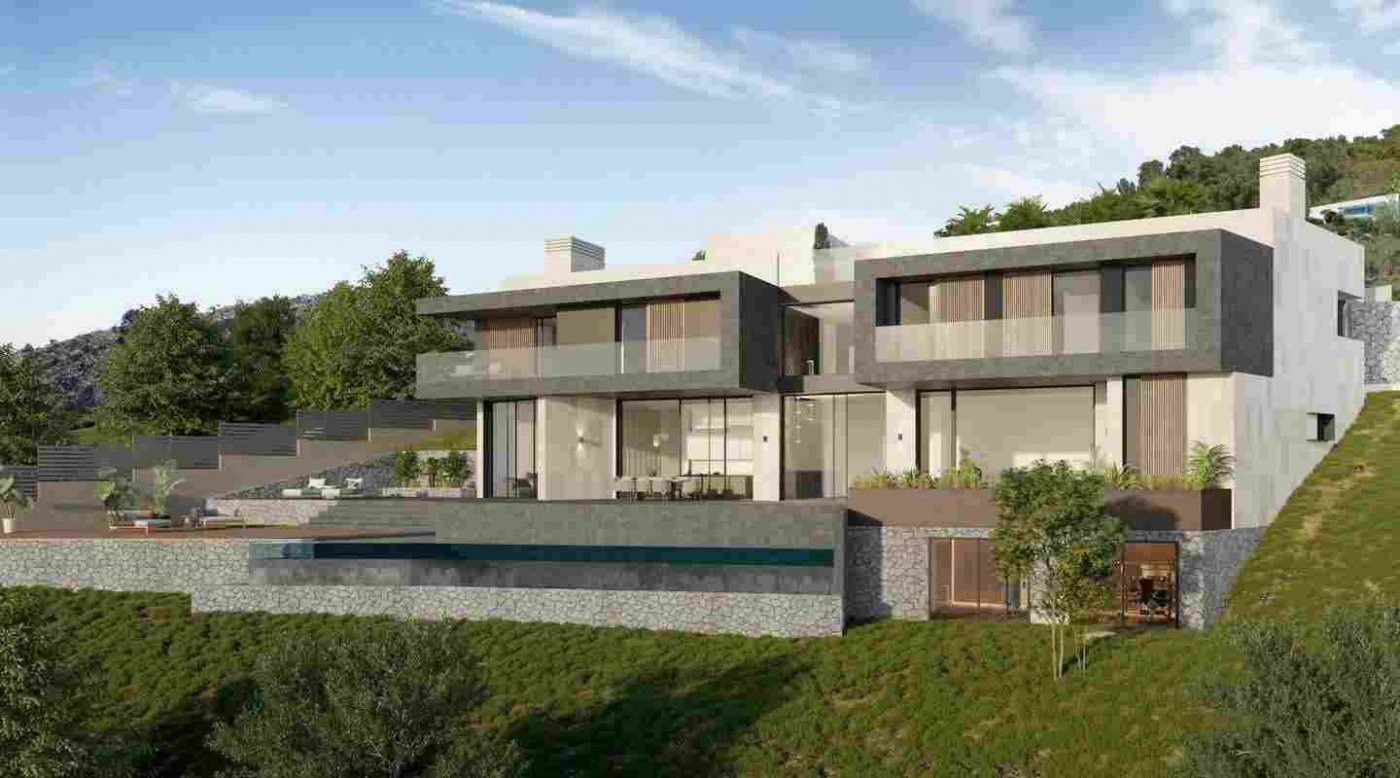 Diseño y vistas espectaculares a la ciudad se unen en esta villa de obra nueva ubicada en Son Vida