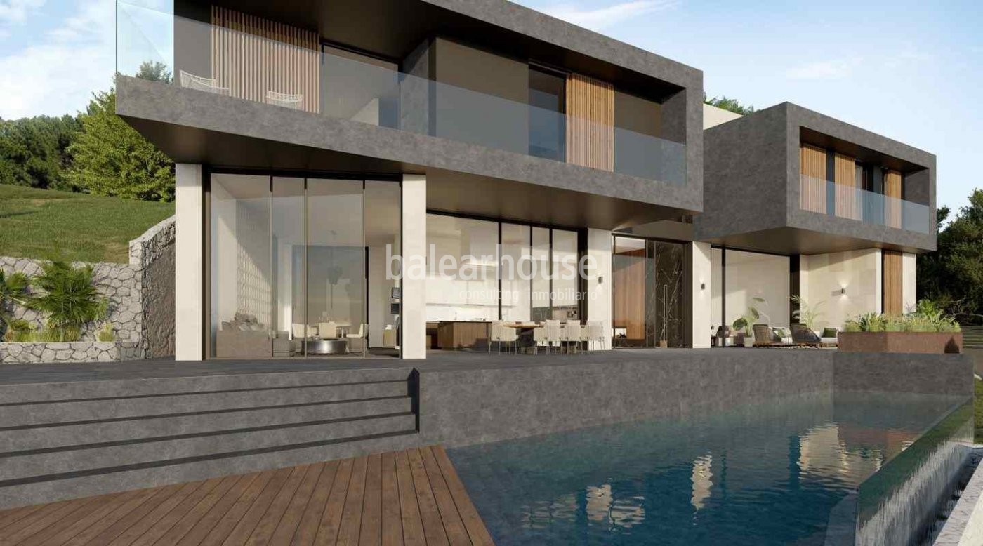 Design and spectacular city views come together in this newly built villa in Son Vida.