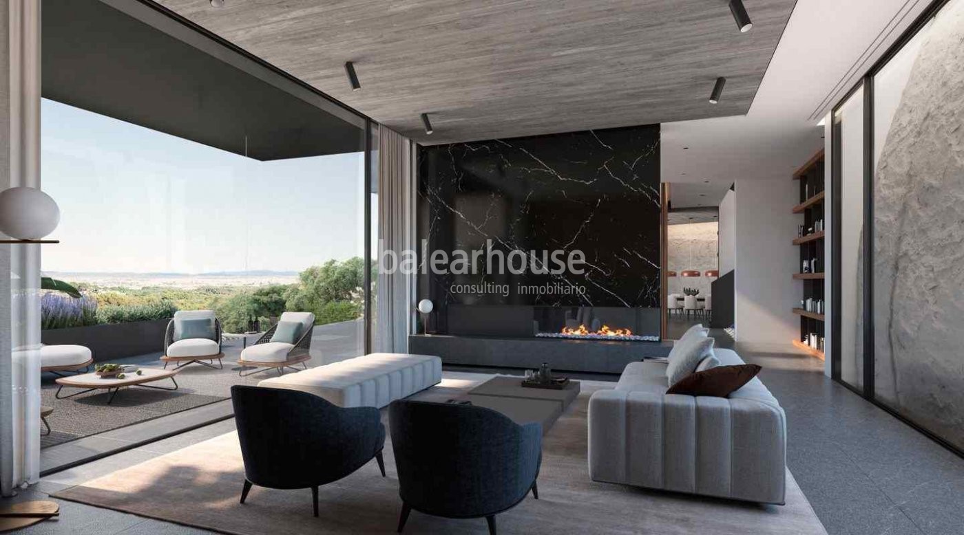 Design and spectacular city views come together in this newly built villa in Son Vida.
