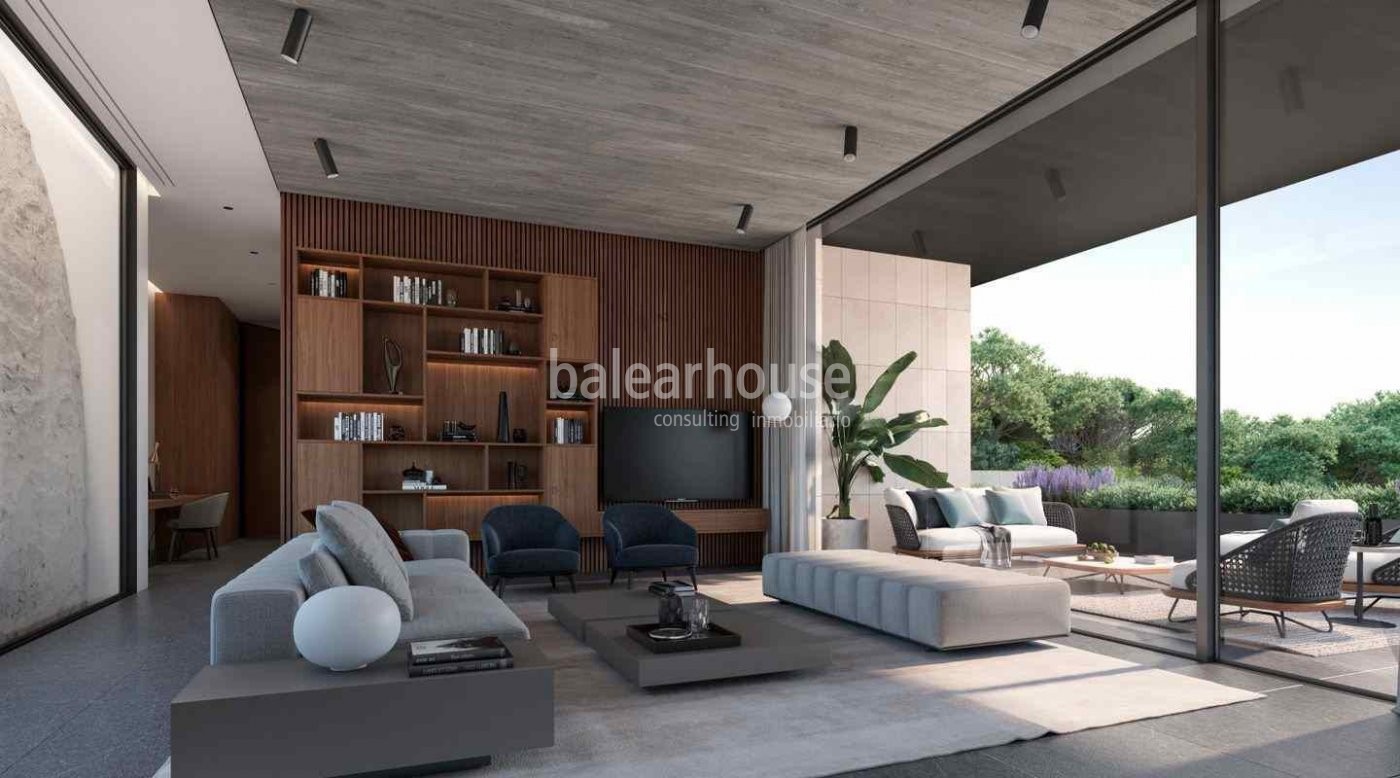 Design and spectacular city views come together in this newly built villa in Son Vida.