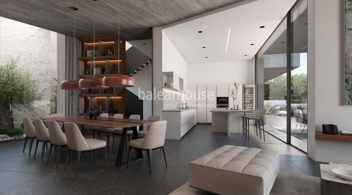 Design and spectacular city views come together in this newly built villa in Son Vida.